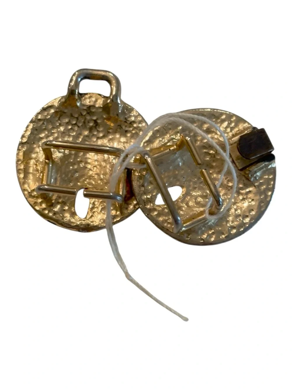Vintage Nautical Sand Dollar Belt Buckle Set Gold-Tone Beach Versatile